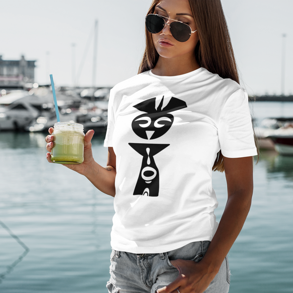 T-shirt unisexe blanc léger en coton bio - Collection Tribalia - Numydya T-shirt Unisexe Femme, Homme, Tribalia