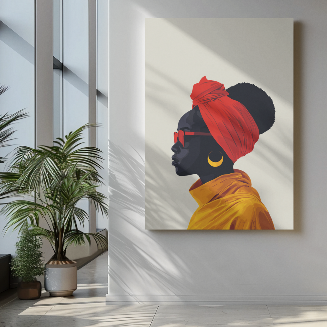 Poster vertical portrait Afro Chic - Collection Mama Africa - Numydya Posters Décoration, Home, Mama Africa