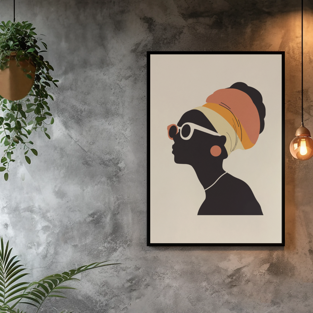 Poster vertical illustration femme Chic - Collection Retro Rhapsody - Numydya Posters Décoration, Home, Retro rhapsody