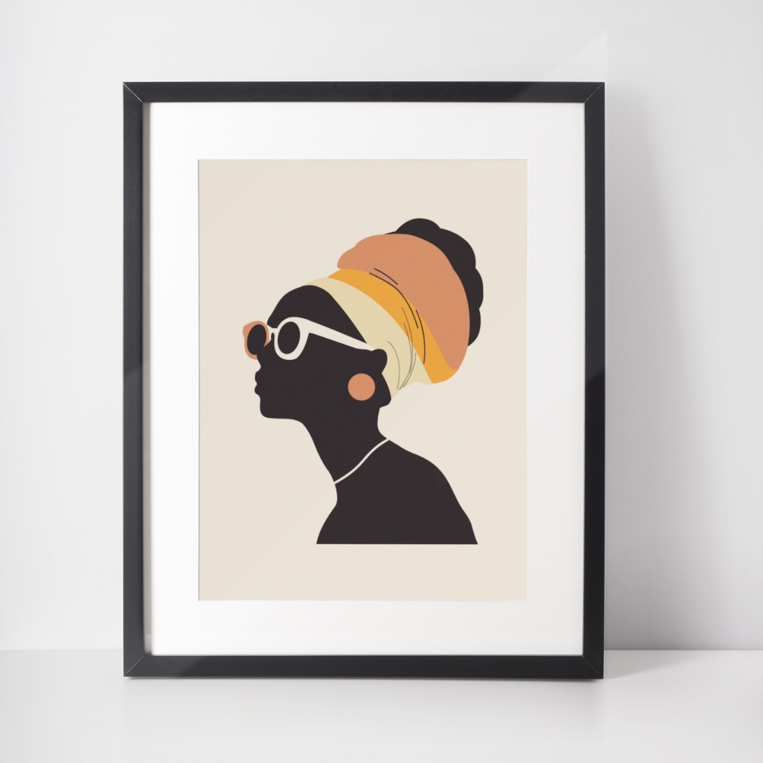 Poster vertical illustration femme Chic - Collection Retro Rhapsody - Numydya Posters Décoration, Home, Retro rhapsody