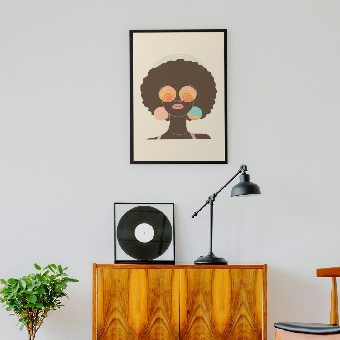 Poster vertical portrait Afro Chic - Collection Mama Africa - Numydya Posters Décoration, Home, Retro rhapsody