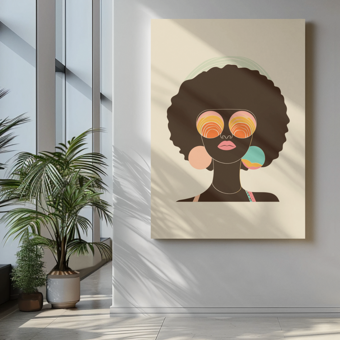 Poster vertical portrait Afro Chic - Collection Mama Africa - Numydya Posters Décoration, Home, Retro rhapsody