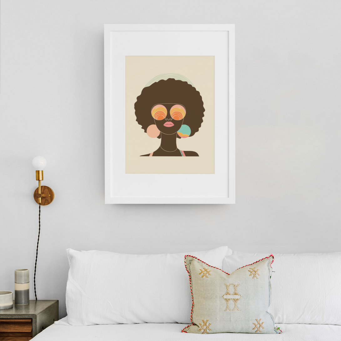 Poster vertical portrait Afro Chic - Collection Mama Africa - Numydya Posters Décoration, Home, Retro rhapsody