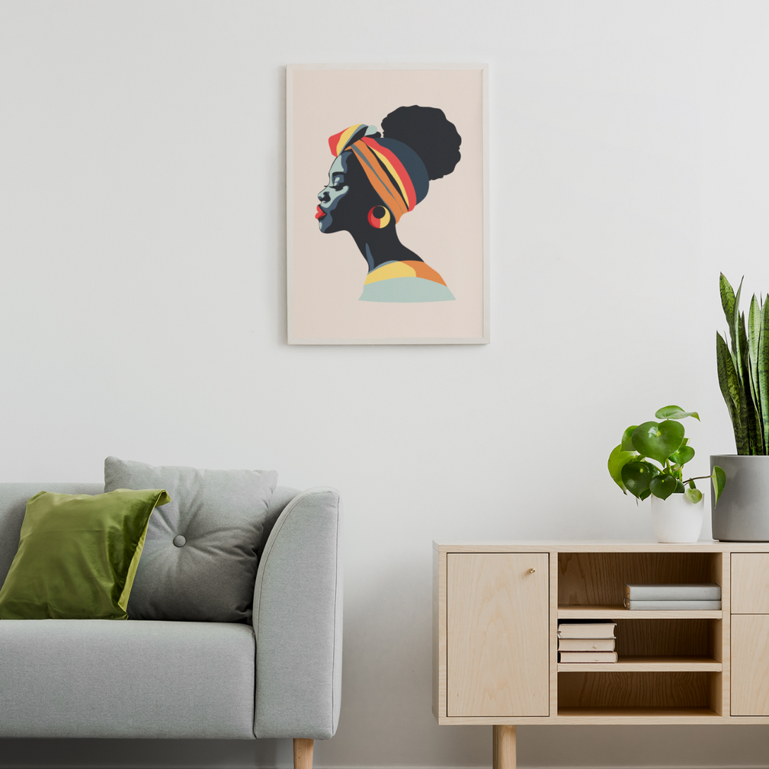 Poster portrait femme africaine - Collection Retro Rhapsody - Numydya Posters Décoration, Home, Retro rhapsody