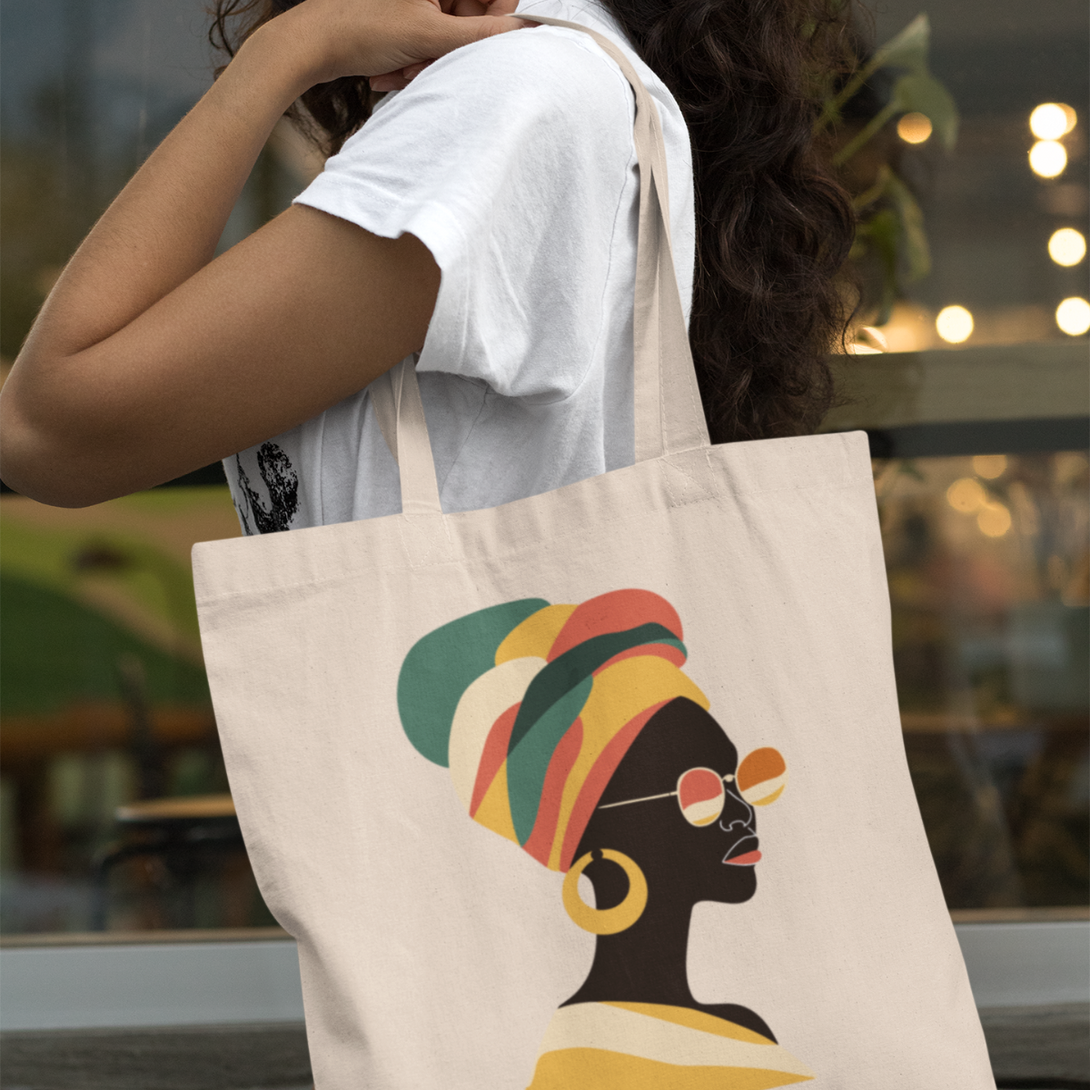 Tote bag épais écologique Retro Rhapsodie Africa - Numydya Tote bag Accessoires, Retro rhapsody