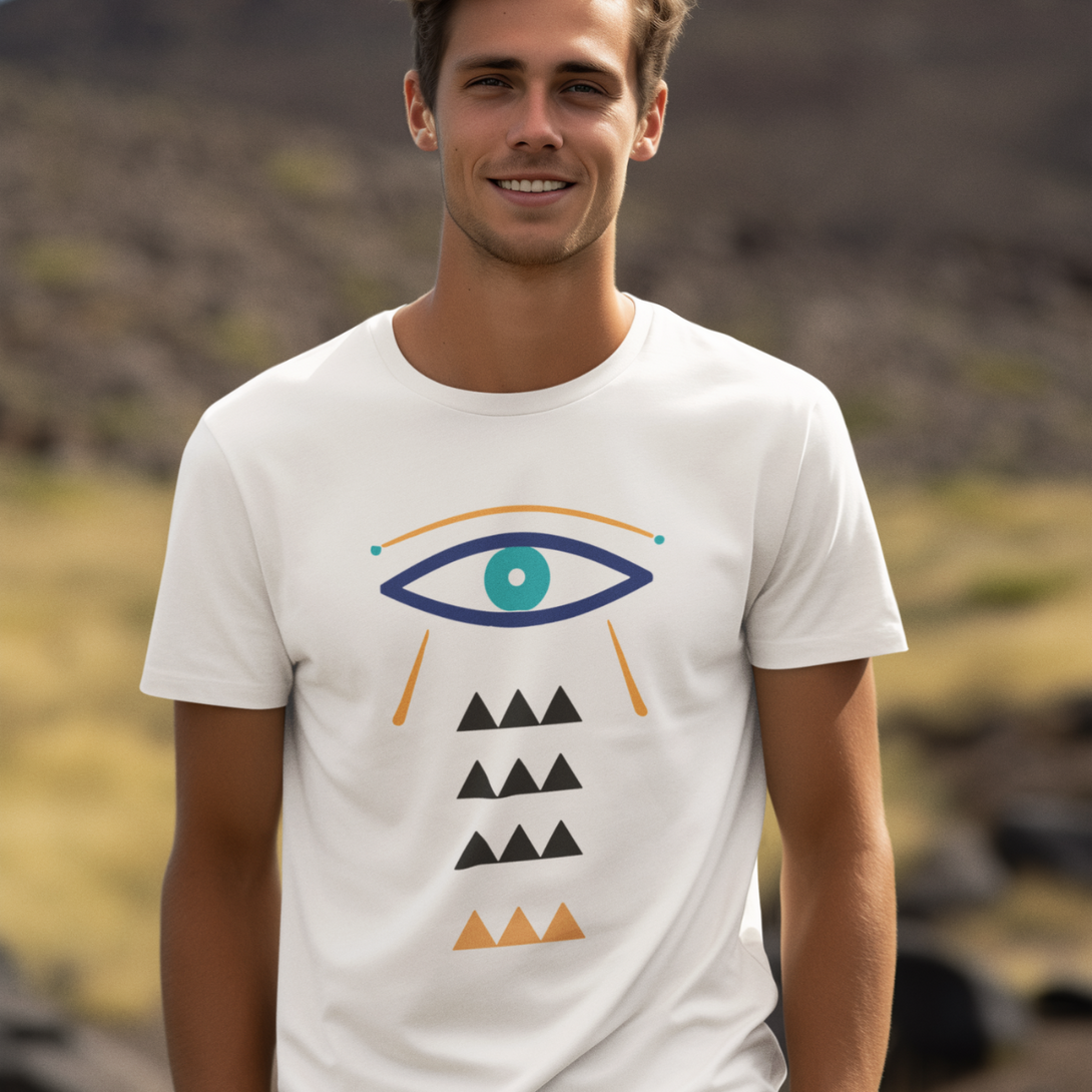 T-shirt Unisexe Œil d'Horus en Coton Bio - Collection Kemet - Numydya T-shirt Unisexe Femme, Homme, Kemet