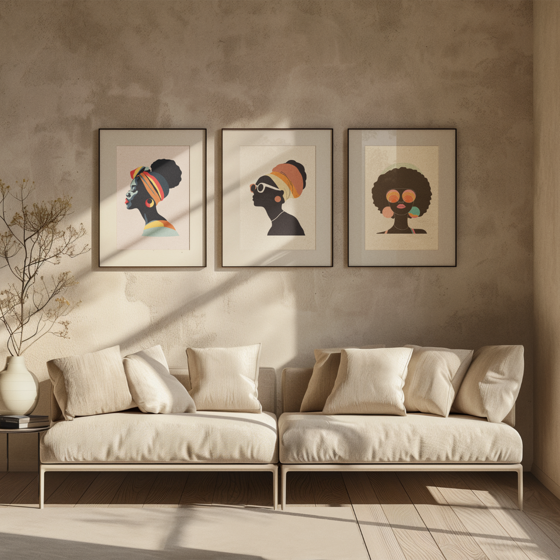 Poster vertical portrait Afro Chic - Collection Mama Africa - Numydya Posters Décoration, Home, Retro rhapsody