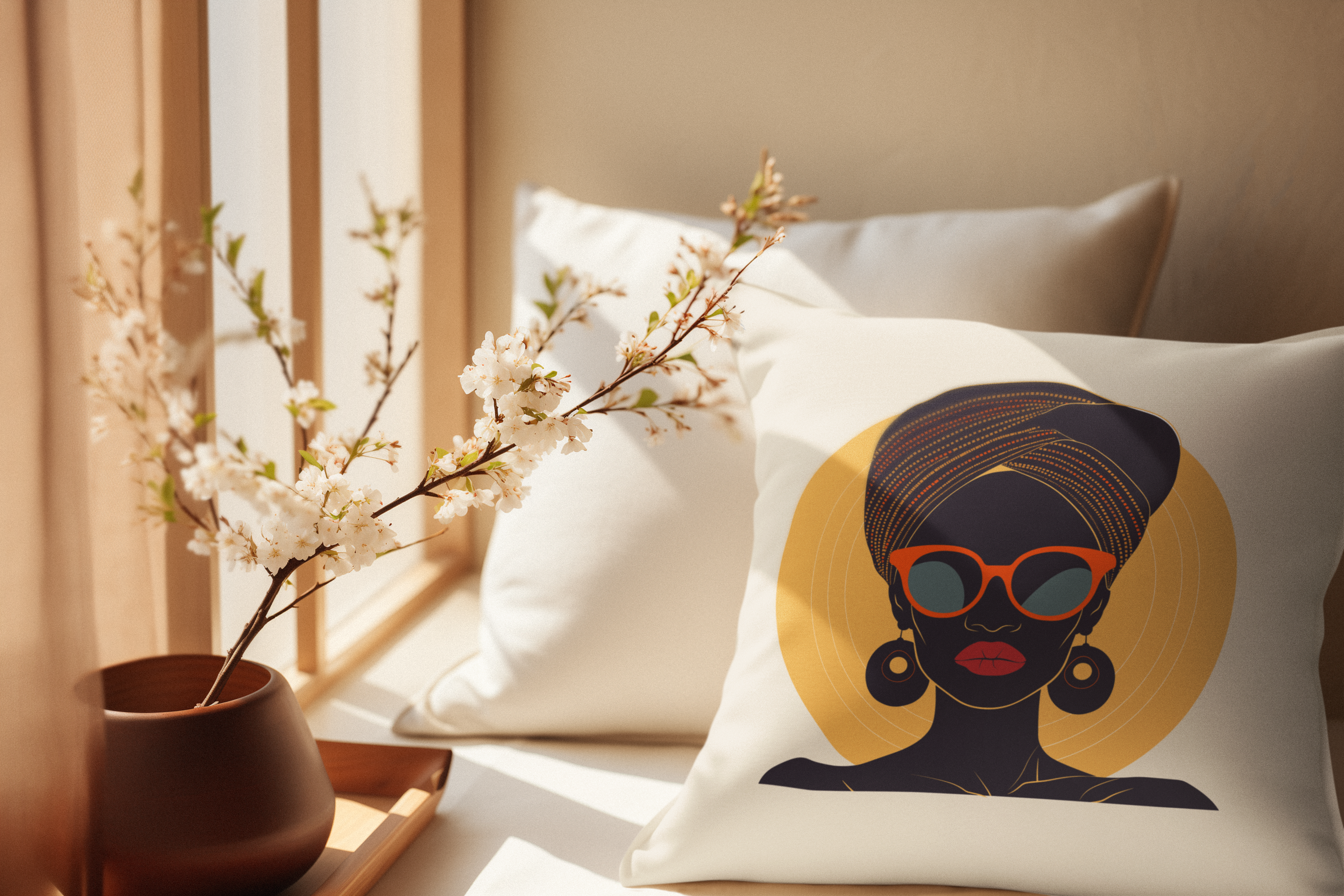 Housse de coussin décorative Retro Rhapsody - Numydya Housse de coussin Décoration, Home, Retro rhapsody