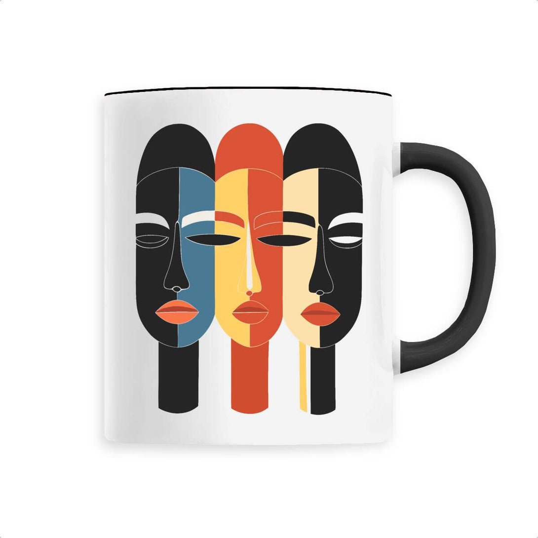 Mug céramique visages africains Ubuso - Numydya Mug Décoration, Home, Ubuso