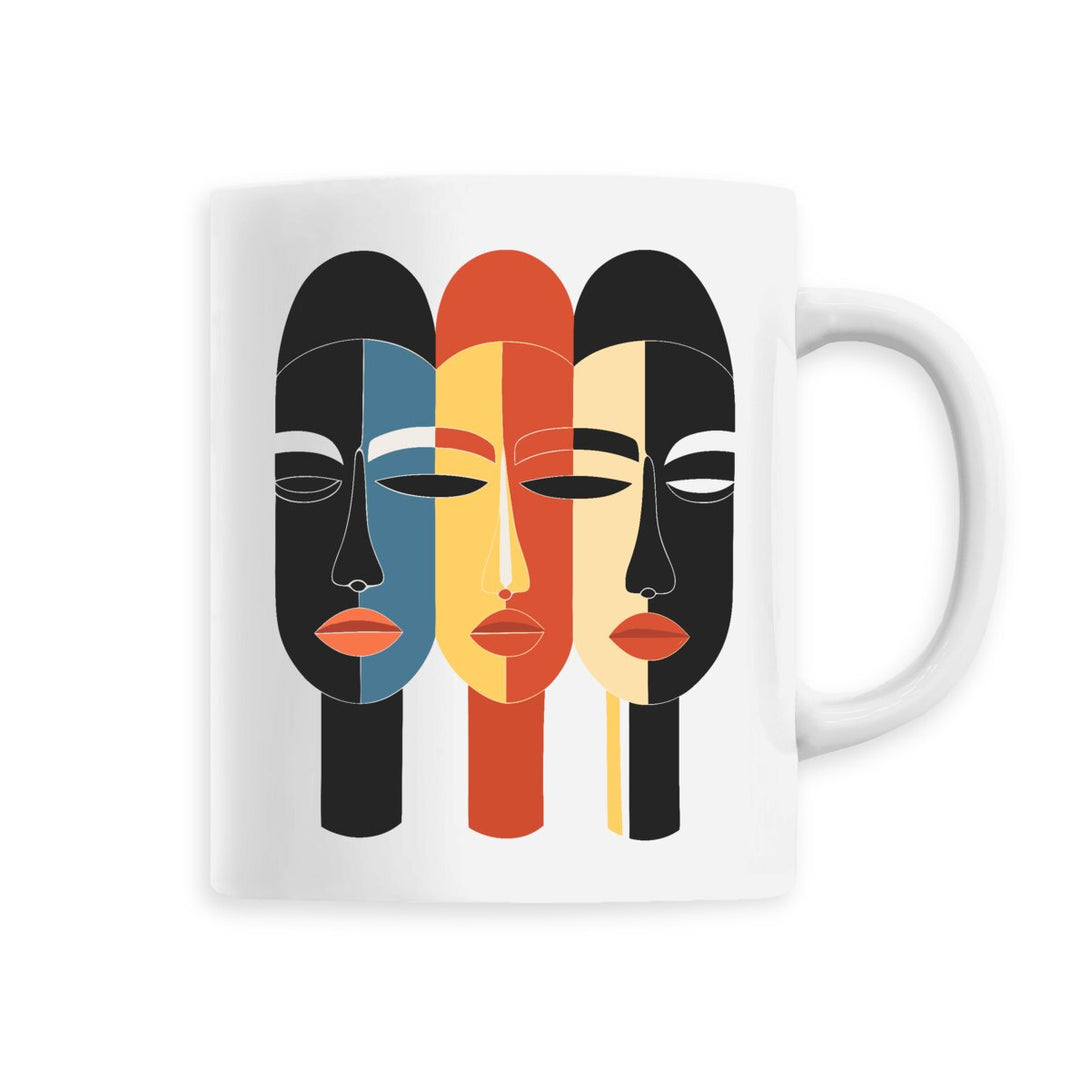 Mug céramique visages africains Ubuso - Numydya Mug Décoration, Home, Ubuso