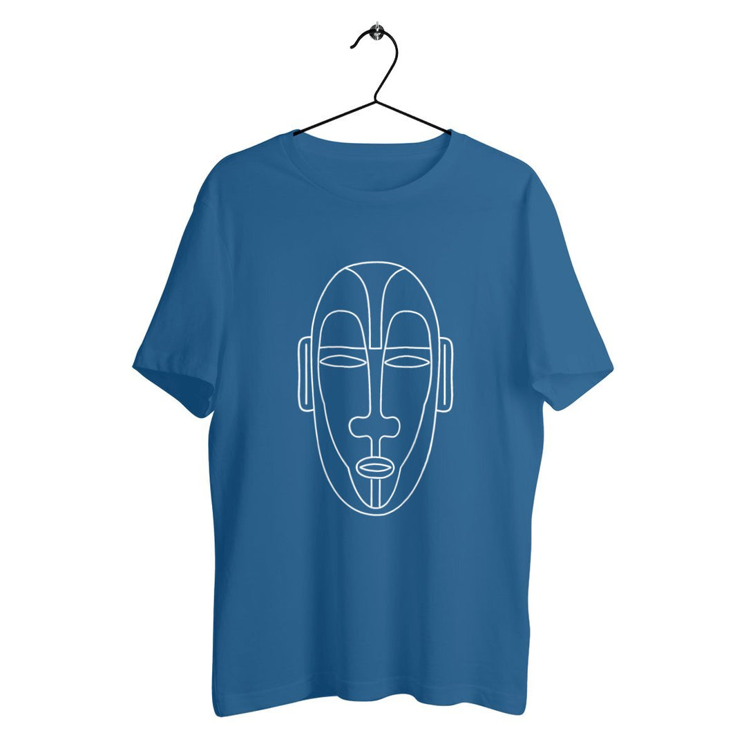 T-shirt unisexe en coton bio - Motif masque africain blanc - Numydya T-shirt Unisexe Femme, Homme, Mask