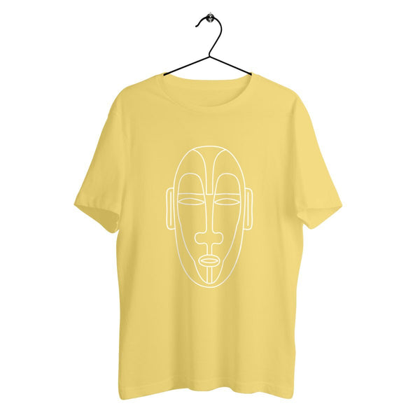 T-shirt unisexe en coton bio - Motif masque blanc minimaliste - Numydya T-shirt Unisexe Femme, Homme, Mask