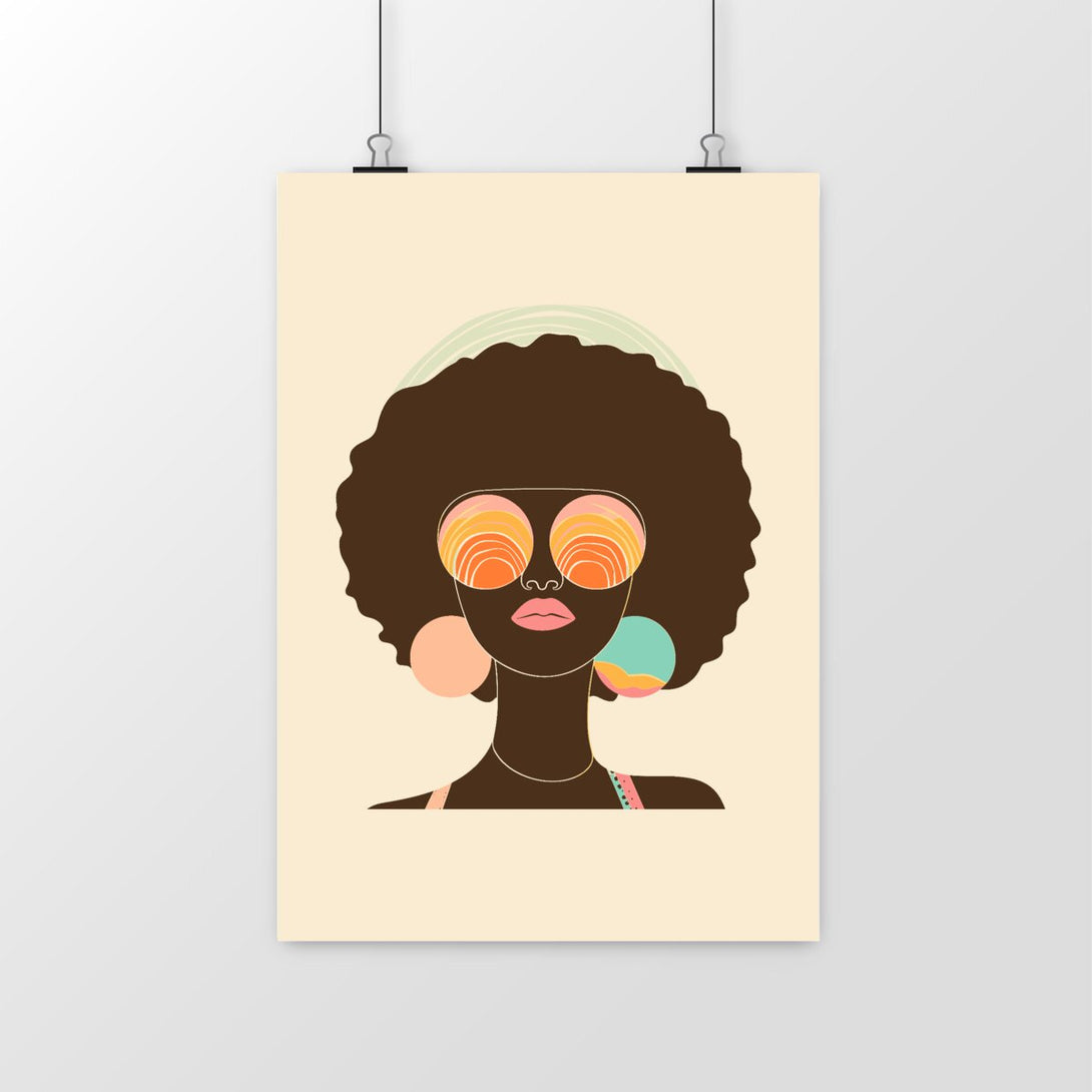 Poster vertical portrait Afro Chic - Collection Mama Africa - Numydya Posters Décoration, Home, Retro rhapsody