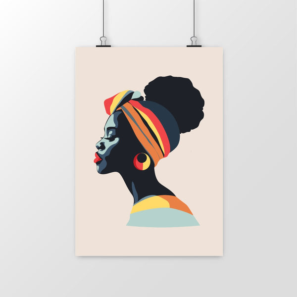 Poster portrait femme africaine - Collection Retro Rhapsody - Numydya Posters Décoration, Home, Retro rhapsody