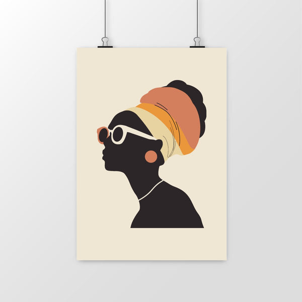 Poster vertical illustration femme Chic - Collection Retro Rhapsody - Numydya Posters Décoration, Home, Retro rhapsody